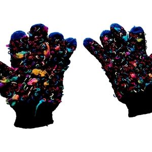 Handknit designer gloves NOS Jules Di Tirro